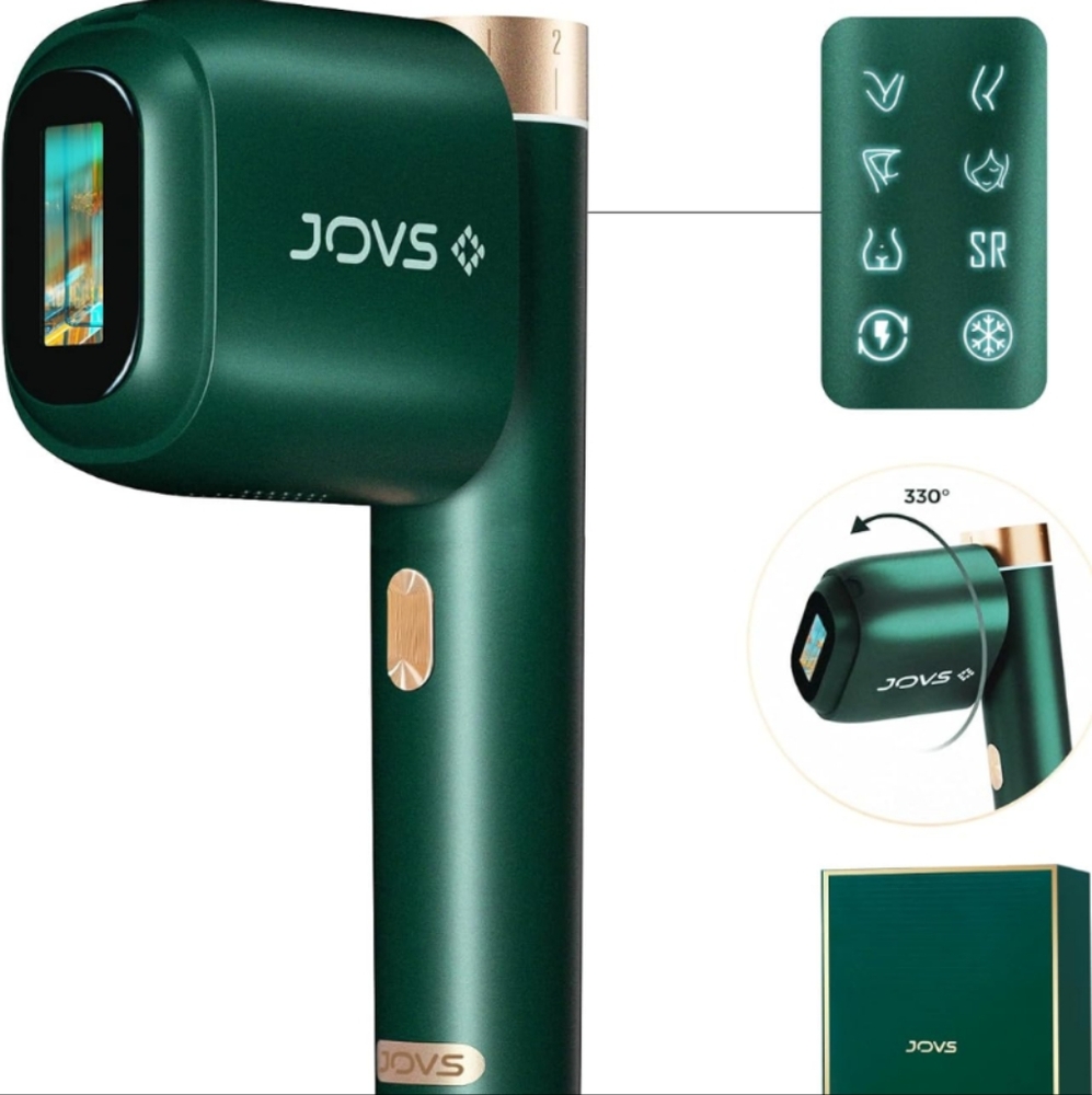 Deep Forest Green Suncare Device with Digital Display and Compact Design